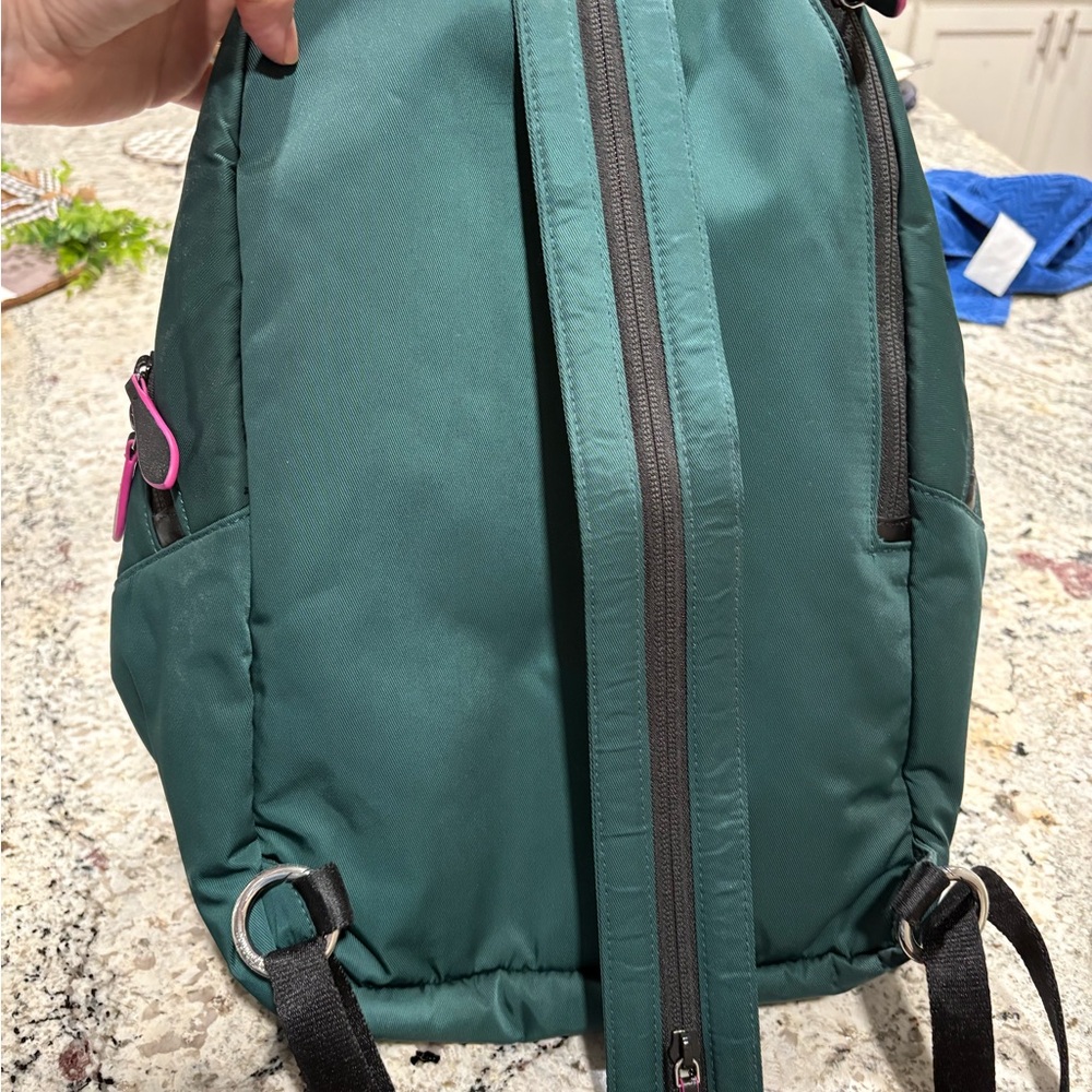 Vera Bradley Green Backpack with Adjustable Straps and Durable Design